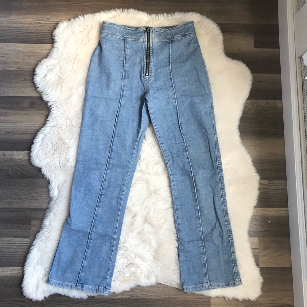 Urban Outfitters Zip Front Ankle Jeans